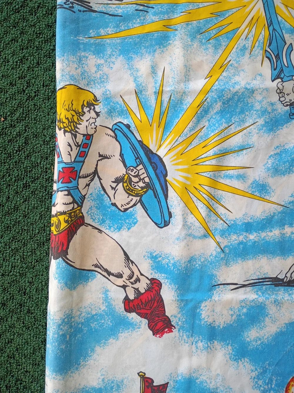 Vtg Mattel He-Man Masters of the Universe 1983 Twin Fitted and Flat Sheet Set